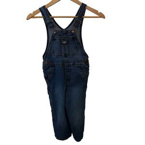Vintage Osh Kosh Dark Denim Vestbak Overall Pants Size 4T US Made Union